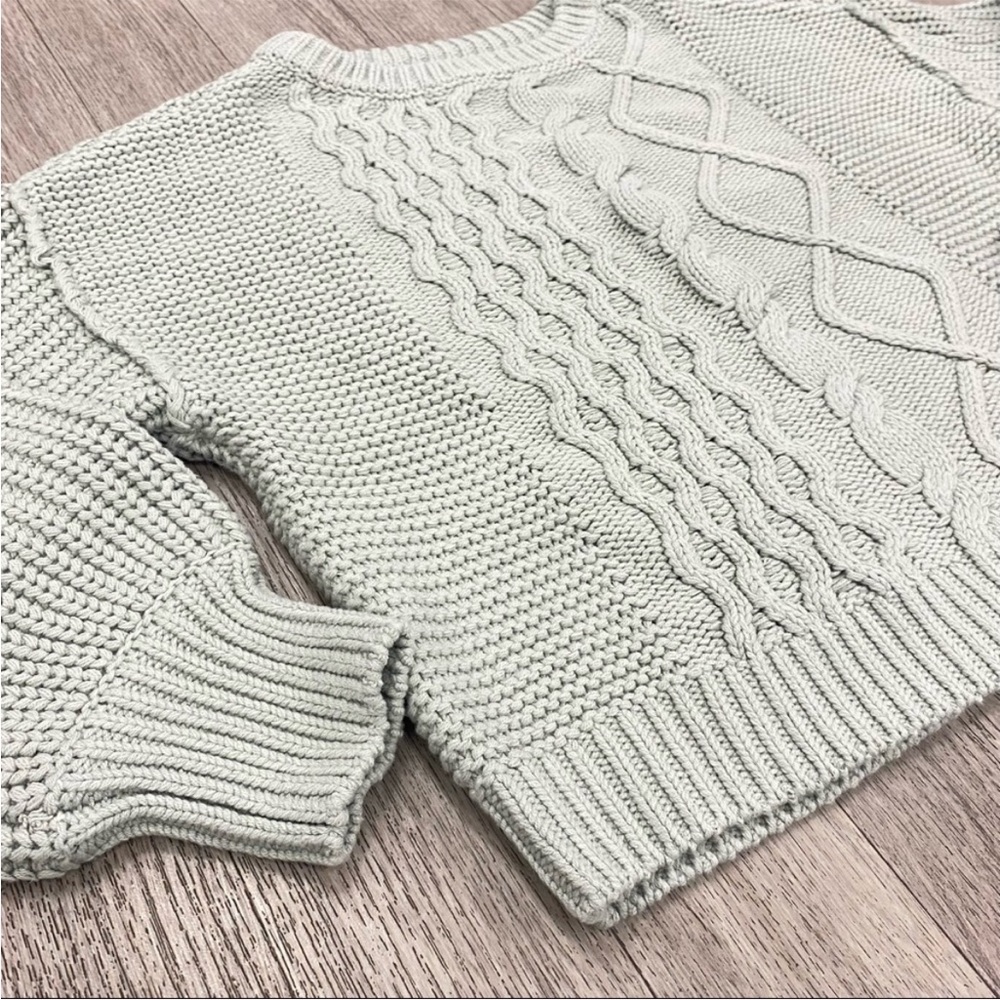Free People Dream Cable Crew Pull Over Sweater // Small - Picture 3 of 10